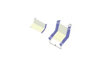 Угол внутренний вертикальный 45°